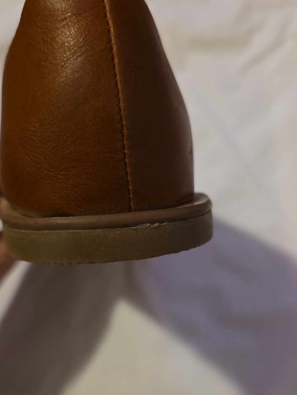 Women's Brown Leather Open-Toe Slide Sandals Size 7.5 - Picture 7 of 9